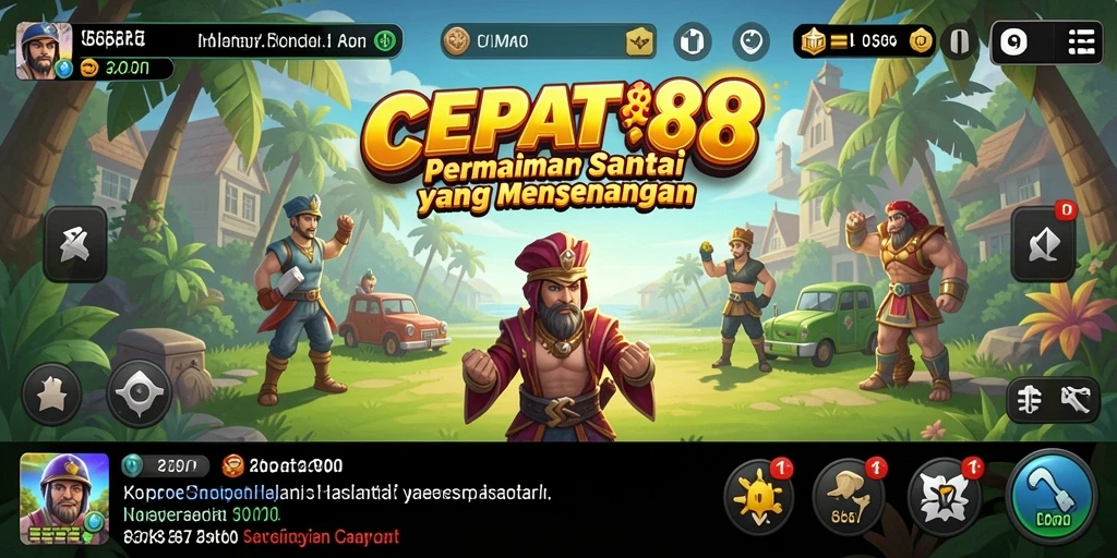 Screenshot gameplay <strong>CEPAT88</strong> yang penuh keseruan dan tantangan.
