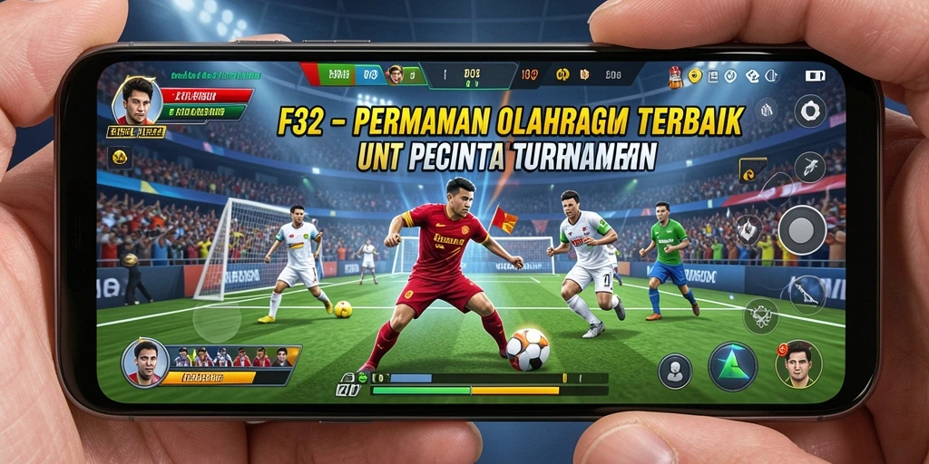 Screenshot F32 menunjukkan aksi seru dalam pertandingan olahraga.