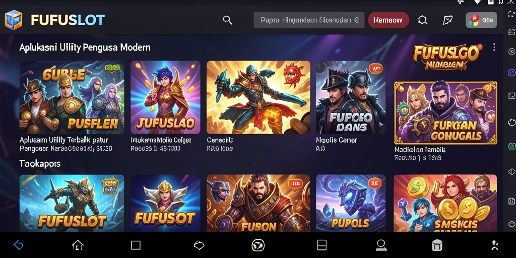 Tampilan antarmuka FUFUSLOT yang sederhana dan fungsional.
