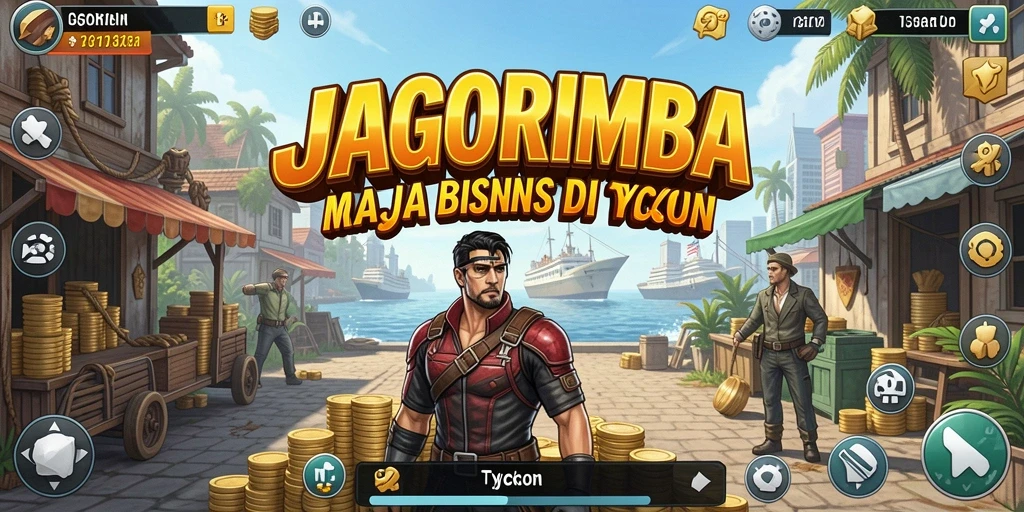 Tampilan gameplay seru dalam JAGORIMBA yang penuh strategi Tycoon.