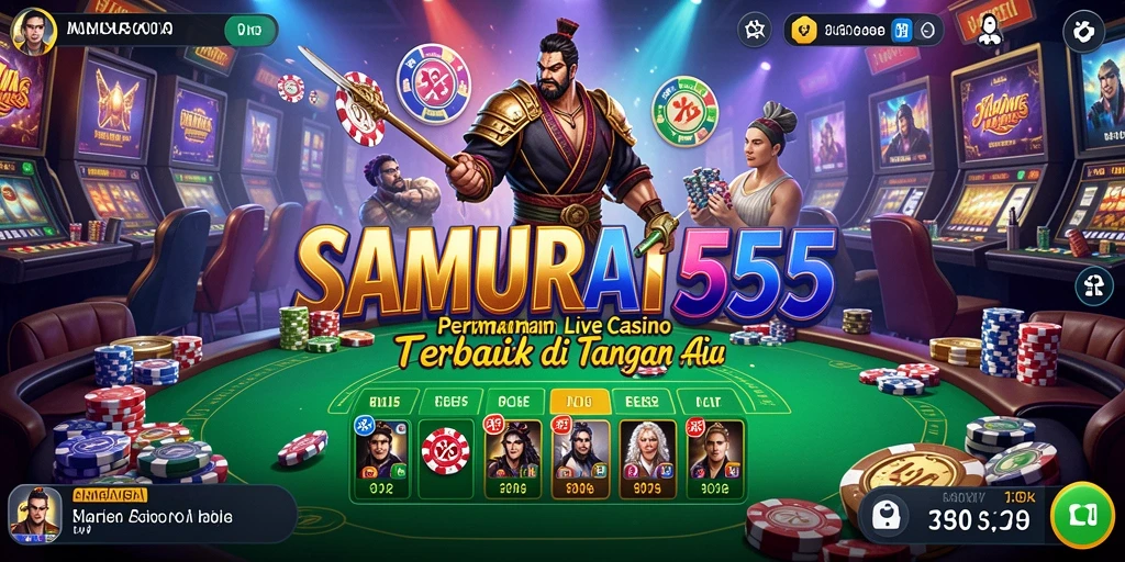 Screenshot utama SAMURAI555 menampilkan gameplay Live Casino yang mendebarkan.