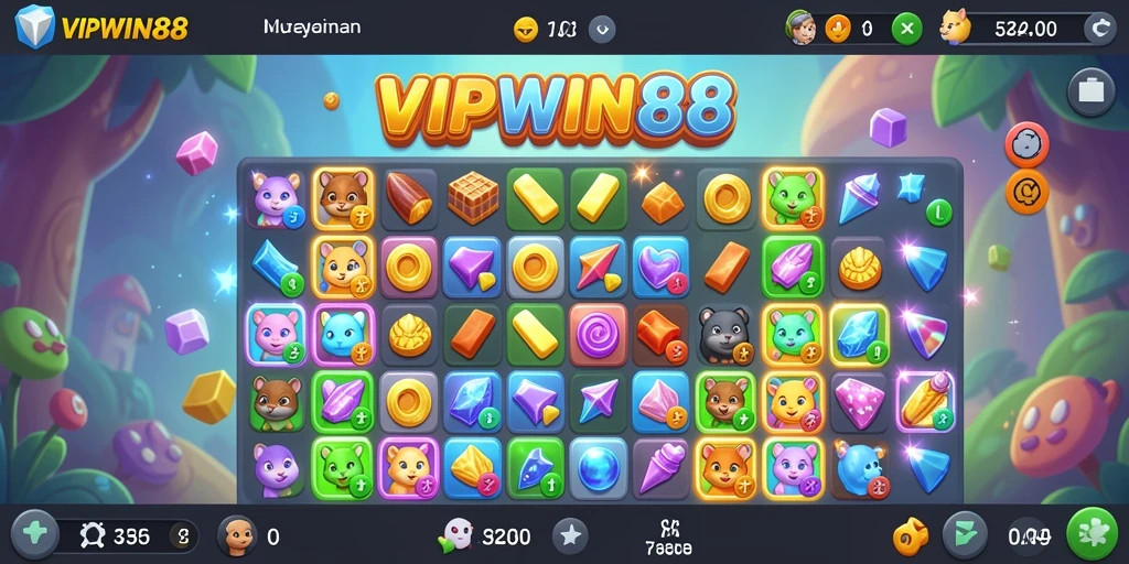 Tampilan gameplay seru dan menarik dari permainan Match-3.